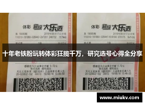 十年老铁粉玩转体彩狂揽千万，研究选号心得全分享